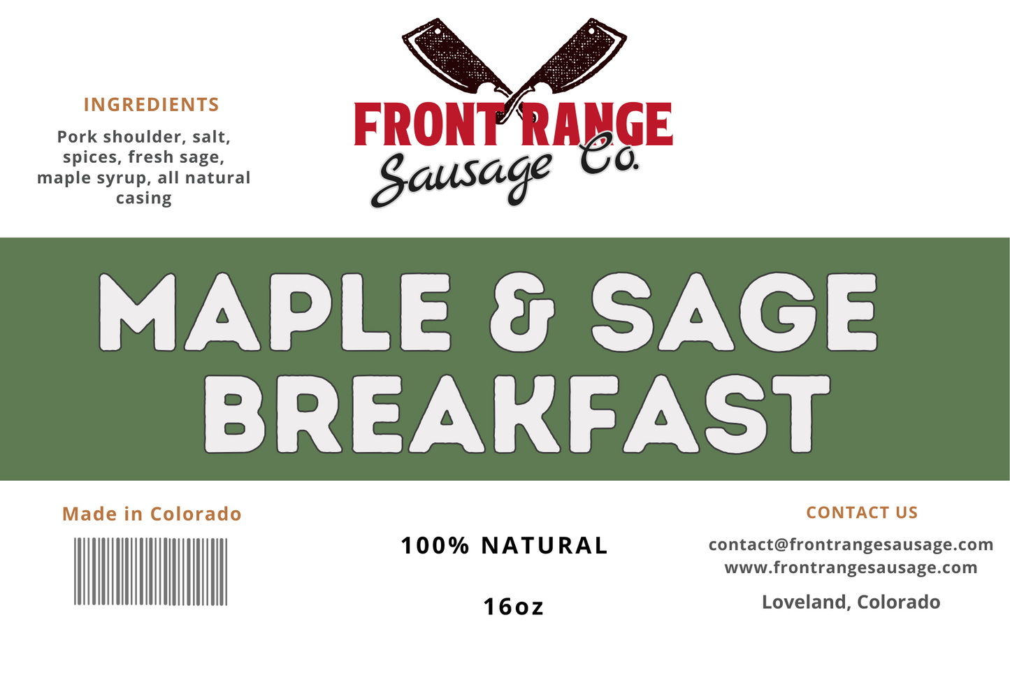 Maple & Sage Breakfast Sausage